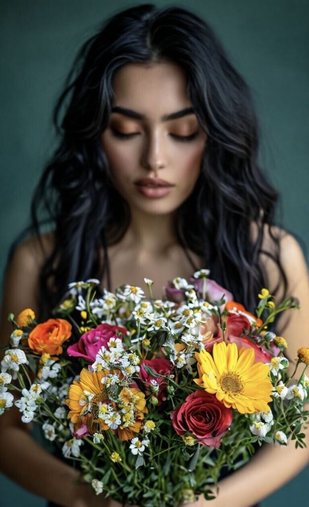 Fresh Flower Bouquet Close-Up