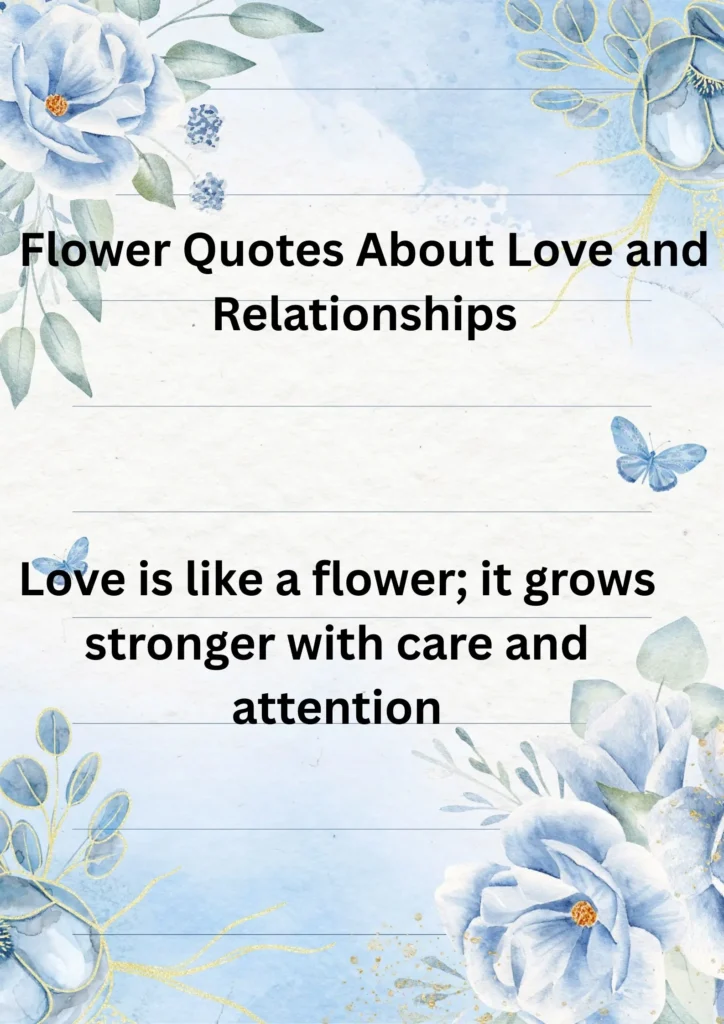 Flower Quotes About Love and Relationships