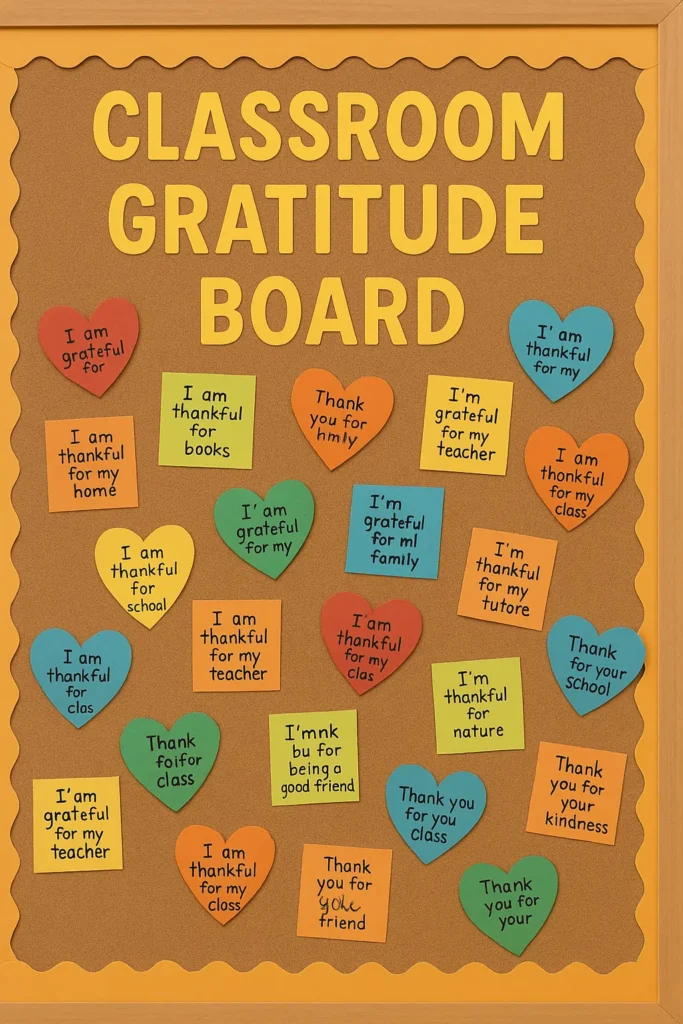 Classroom Gratitude Board for kids
