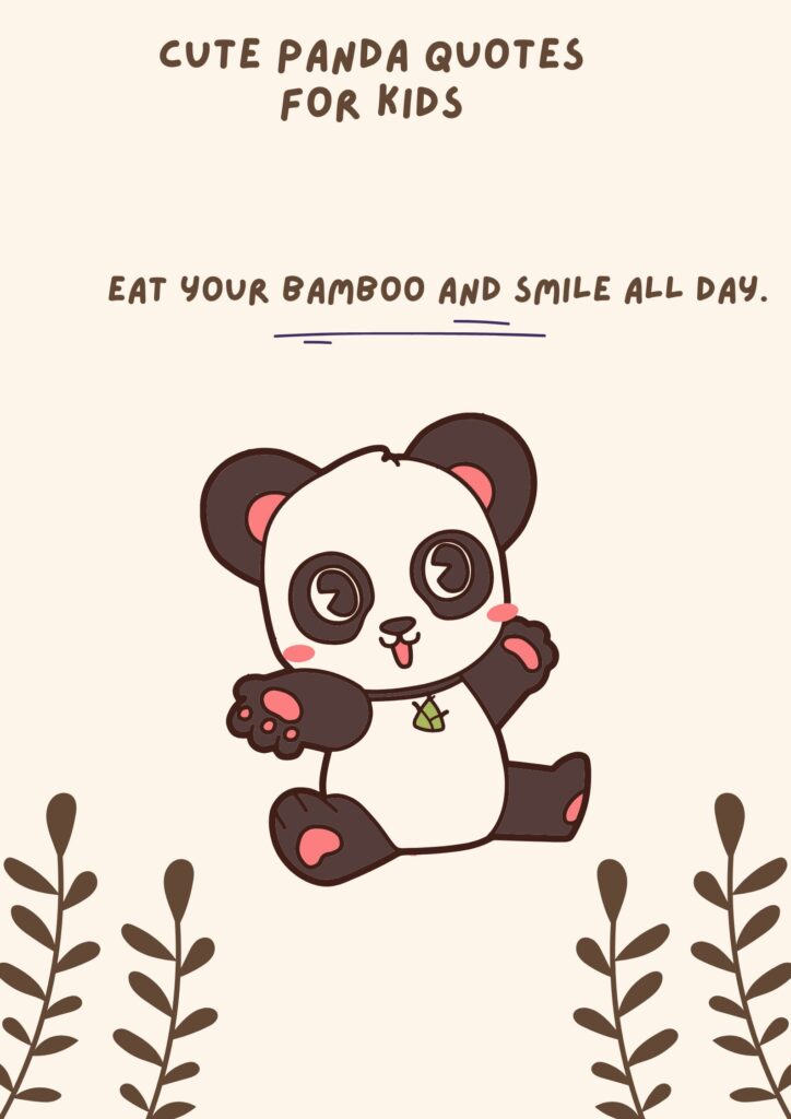 Cute Panda Quotes for Kids