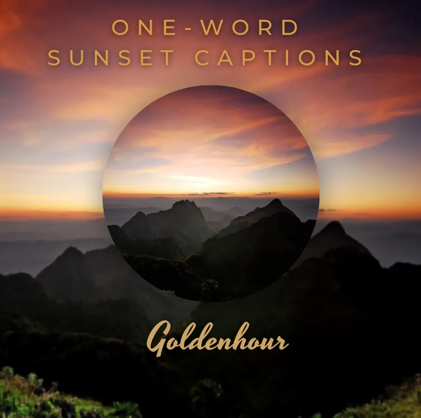 One-Word Sunset Captions