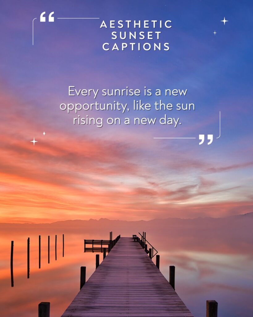 Aesthetic Sunset Captions